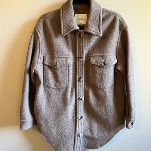Aritzia Wilfred Ganna Merino Wool Shirt Jacket S